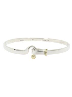 Tiffany & Co Polished 18k Combination Hook Eye Bangle Bracelet